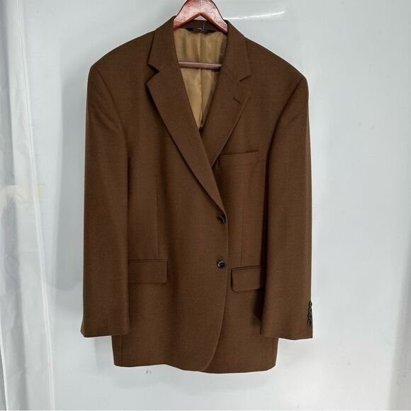 Jos A. Bank Signature Collection Size 46R Brown 2 Button Sport Coat - Picture 1 of 9